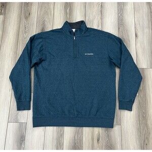 Columbia Men's Night Wave Heather Sweatshirt Hart Mountain Half Zip L/S Sz L